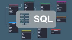 Computer with the text SQL on it